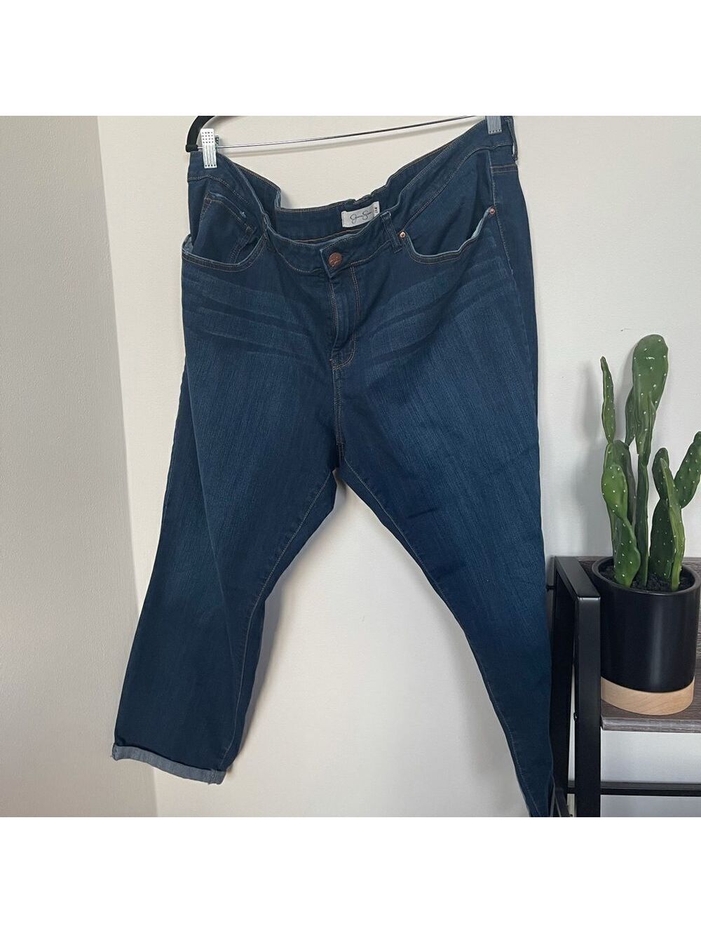 Jessica Simpson Blue Rolled Skinny Jeans Plus Size 24